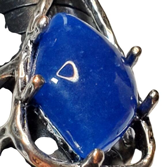 Paparazzi Jewelry Blue Glass Stretchy Ring Get The Point Blue 9.5 - Picture 7 of 8